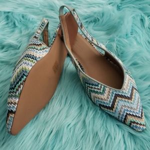 Multi Colored Slingback Ballet Flats